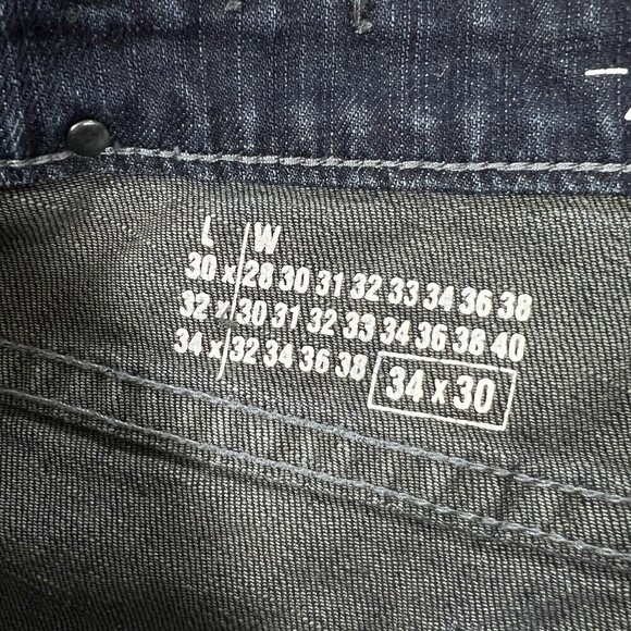 Kenneth Cole New York Men’s Straight Dark Blue Denim Jeans Smou9718 Size 34X30 - Picture 7 of 14